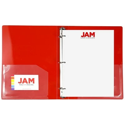 Promo 👍 Binders JAM Paper Plastic Mini 1" 3-Ring Binder, Red (751TM1RE) 💯 - Image 5