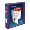 Deals 🧨 Binders Avery Heavy-Duty View Binder With 1-1/2" One Touch EZD Rings, Purple (79774) 💯