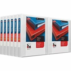 New 🌟 Staples Staples® Round Ring View Binders Heavy Duty 1" 3 Ring View Binder With D-Rings, White, 12/Pack (24667CT) 🤩