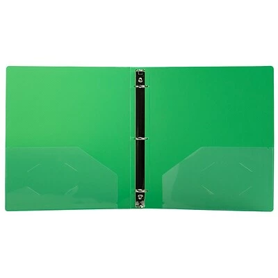 Brand new 🛒 Binders JAM Paper Designders 1" 3-Ring Flexible Poly Binder, Green Glass Twill (751T1GR) 🥰 - Image 4
