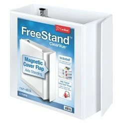 Best Sale ❤️ Binders Cardinal FreeStand EasyOpen Standard 5" 3-Ring View Binder, White (CRD 43150) 🛒