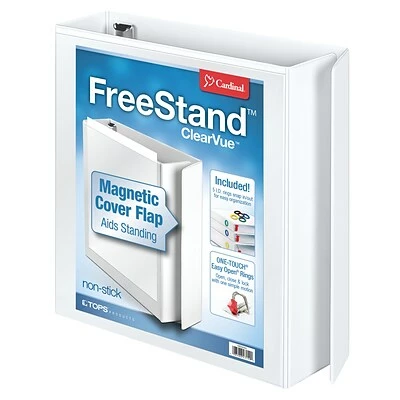 Hot Sale ✔️ Binders Cardinal 2" Slant D-Ring Free-Standing View Binder, White (43120) 🤩