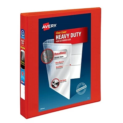 Flash Sale โ Binders Avery Heavy-Duty 1" 3-Ring View Binder, Red (79170) ๐คฉ
