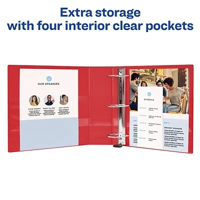 Flash Sale โ Binders Avery Heavy-Duty 1" 3-Ring View Binder, Red (79170) ๐คฉ - Image 6