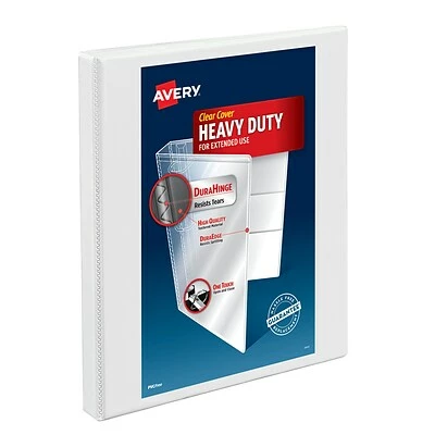 Buy ✔️ Binders Avery Heavy Duty 1/2" 3-Ring View Binder, White (05234) ⌛