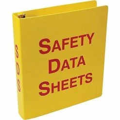 Discount 🤩 Binders Accuform Signs® Safety Data Sheets Binder, 2.5", Red/Yellow ⭐
