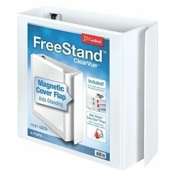 Promo 🤩 Binders Cardinal FreeStand 3" 3-Ring View Binder, White (CRD43130) 😀