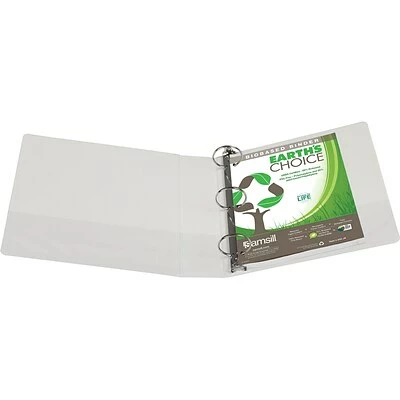 Outlet 🥰 Binders Samsill Earth’s Choice Biobased 2" 3-Ring View Binder, White (SAM18967) ⭐ - Image 3