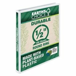 Best Pirce ⭐ Binders Samsill Earth's Choice Biobased 1/2" 3-Ring View Binder, White (SAM18917) 🎁