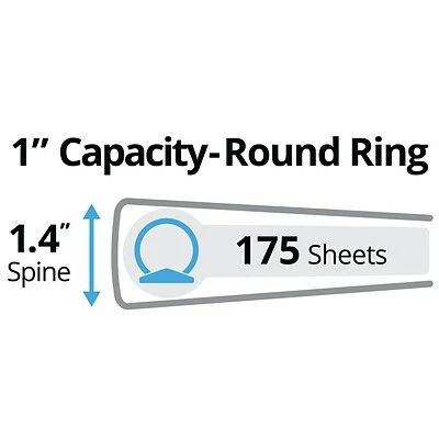 Cheap ✔️ Binders Avery Mini Durable 1" 3-Ring Non-View Binder, Black (27257) 🎉 - Image 2