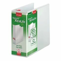 Best Sale 🎉 Binders Cardinal XtraLife Speedy 5" 3-Ring View Binder, White (CRD59150) 👏