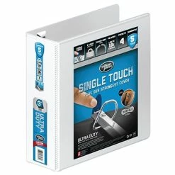 Best Pirce 🎁 Binders Wilson Jones 866 Premium 3" Single-Touch Standard 3 Ring View Binder, White (WLJ86630) ⭐
