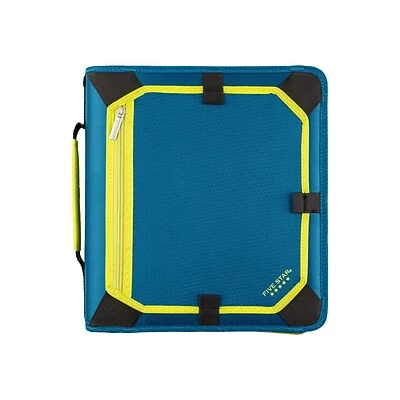 Coupon ❤️ Binders Five Star 2" 3-Ring Zipper Binder, Teal/Yellow (29052IH8) 🔥