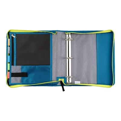 Coupon ❤️ Binders Five Star 2" 3-Ring Zipper Binder, Teal/Yellow (29052IH8) 🔥 - Image 3