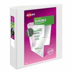Best deal 🤩 Binders Avery Durable Standard 2" 3-Ring View Binder, White (09501) ❤️