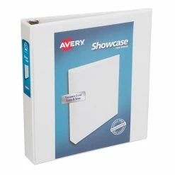 Coupon 👍 Binders Avery Showcase Economy 1 1/2" 3-Ring View Binder, White (19651) 😍