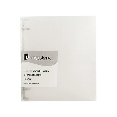 New 😉 Binders JAM PAPER Plastic 1" 3-Ring Binder, Clear (751T1CL) 🔥 - Image 3