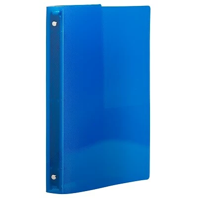 Wholesale 💯 Binders JAM Paper Designders 3/4" 3-Ring Flexible Poly Binder, Blue Glass Twill (750T1BU) 🎉 - Image 2