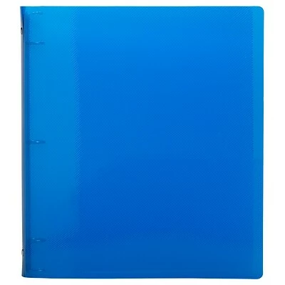 Wholesale 💯 Binders JAM Paper Designders 3/4" 3-Ring Flexible Poly Binder, Blue Glass Twill (750T1BU) 🎉 - Image 3