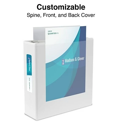 Best Pirce 😍 Staples Binders Standard 2" 3 Ring View Binder With D-Rings, White (26444-CC) 🎉 - Image 2