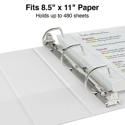Best Pirce 😍 Staples Binders Standard 2" 3 Ring View Binder With D-Rings, White (26444-CC) 🎉 - Image 3
