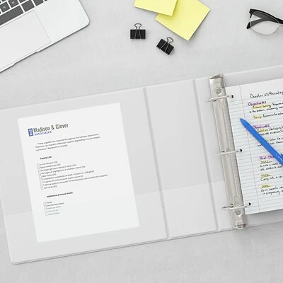 Best Pirce 😍 Staples Binders Standard 2" 3 Ring View Binder With D-Rings, White (26444-CC) 🎉 - Image 5