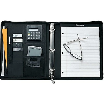 Promo 🎁 Binders Mead Cambridge Standard 1" 3-Ring Zipper Binder, Black (29516) ✔️ - Image 2