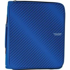 Promo 😍 Binders Five Star 2" 3-Ring Zipper Binder & Multi-Access File, Blue (72188) ⭐