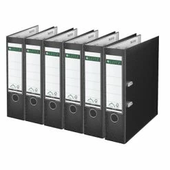 Deals 😍 Leitz Premium 3" 2-Ring A4 Sized European Binders, Black, 6/Pack (1010PACK-BK) ✨