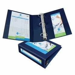New 👍 Binders Avery Framed View Binder With 3" One Touch EZD Rings, Navy Blue (68038) ✨