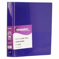 Deals ๐ JAM Paper Designders 1 1/2" 3-Ring Flexible Poly Binders, Purple Glass Twill (275112245) ๐