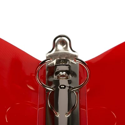 New 😍 Binders JAM Paper Designders 3/4" 3-Ring Flexible Poly Binder, Red Glass Twill (750T1RE) 🔥 - Image 3