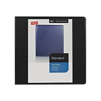 Wholesale 😍 Staples Binders Standard 4" 3 Ring View Binder With D-Rings, Black (26357-CC) ❤️