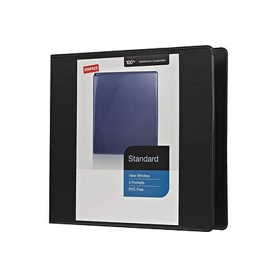 Wholesale 😍 Staples Binders Standard 4" 3 Ring View Binder With D-Rings, Black (26357-CC) ❤️ - Image 2