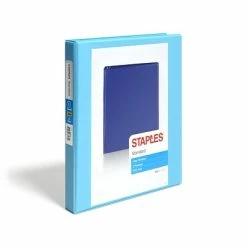 Discount ✔️ Staples Binders Standard 1" 3 Ring View Binder With D-Rings, Teal (58652) 🧨