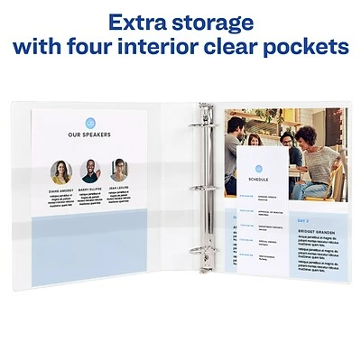 Budget 💯 Binders Avery Durable Standard 3" 3-Ring View Binder, White (09701) ⭐ - Image 5