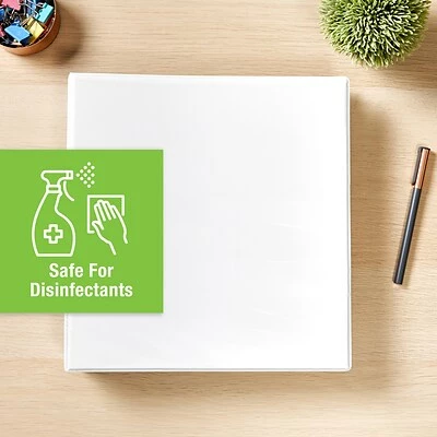 Hot Sale 😉 Binders Avery TouchGuard Protection Heavy Duty 1 1/2" 3-Ring View Binder, White (17142) 😍 - Image 5