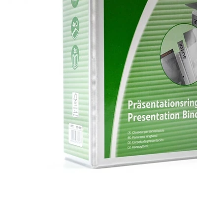 Hot Sale 👏 Leitz Premium 3" 4-Ring A4 Sized European View Binders, White, 4/Pack (4287PACK) 🔔 - Image 2