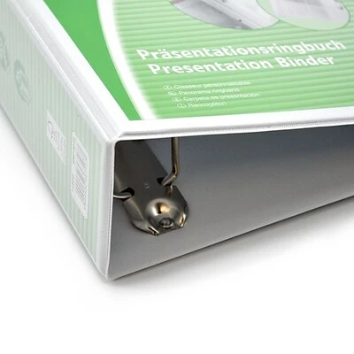 Hot Sale 👏 Leitz Premium 3" 4-Ring A4 Sized European View Binders, White, 4/Pack (4287PACK) 🔔 - Image 3