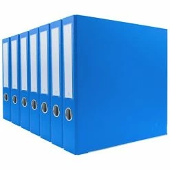 Outlet 😀 Binders Bindertek Premium 2" 3-Ring Non-View Binder, Ocean Blue, 7/Pack (3SLPACK-OB) ⭐