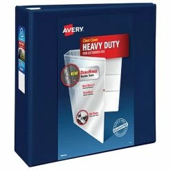 Deals ✨ Binders Avery Heavy Duty 4" 3-Ring View Binder, Navy Blue (79804) ✔️