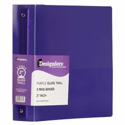 New ๐ JAM Paper Designders 2" 3-Ring Flexible Poly Binders, Purple Glass Twill (64244) ๐
