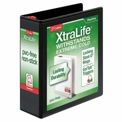 New 😍 Binders Cardinal XtraLife ClearVue Standard 3" 3-Ring View Binder, Black (CRD 26331) 🥰