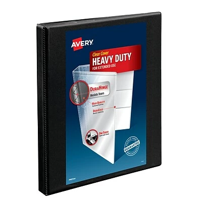 Buy ๐ฏ Binders Avery Heavy Duty 1/2" 3-Ring View Binder, Black (05233) ๐