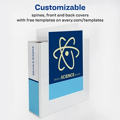 Coupon 🎁 Binders Avery Durable Standard 3" 3-Ring View Binder, White (17042) ⌛ - Image 3