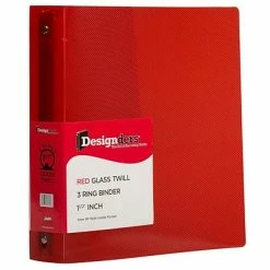 Top 10 😀 Binders JAM Paper Designders 1 1/2" 3-Ring Flexible Poly Binder, Red Glass Twill (762T15RD) 🛒