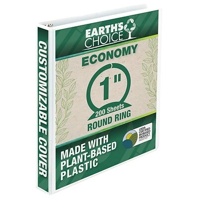 Cheap 👏 Binders Samsill Earth's Choice Biobased Economy 1" 3-Ring View Binder, White (17337) 🔥