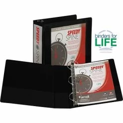 Discount ❤️ Binders Samsill Speedy Spine 3" 3-Ring View Binder, Black (SAM18180C) 🧨