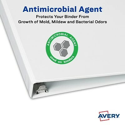 Cheapest ๐ Binders Avery TouchGuard Protection Heavy Duty 1" 3-Ring View Binder, White (17141) ๐ - Image 3