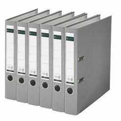 Outlet 💯 Leitz Premium 2" 2-Ring A4 Sized European Binders, Light Gray, 6/Pack (1015PACK-LG) 🎉